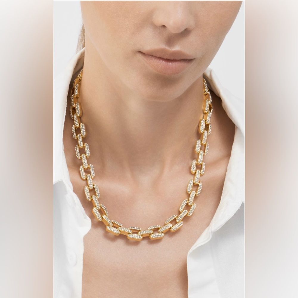 Adornia Pavé Cubic Zirconia Chain Necklace ✨